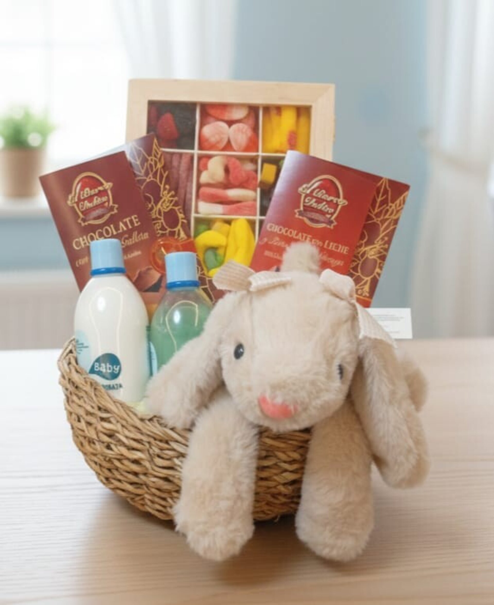 Cesta conejito bebé y mamá - 1
