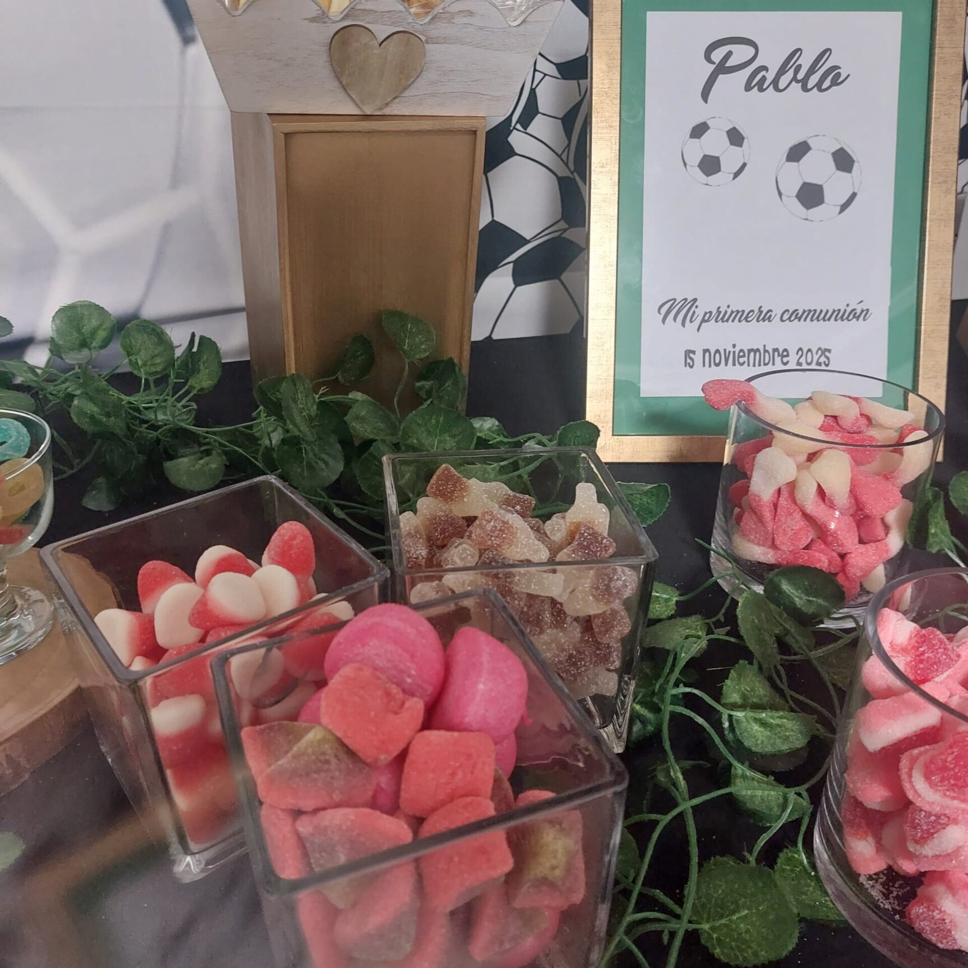 Candy bar futbol redondo 5 k más reposteria - 3